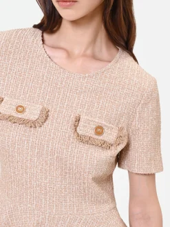 ABITO CORTO TORTORA IN TWEED