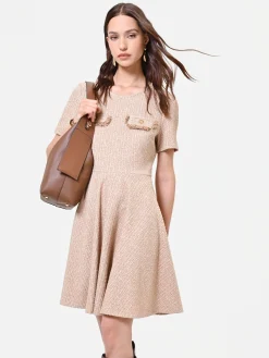 ABITO CORTO TORTORA IN TWEED