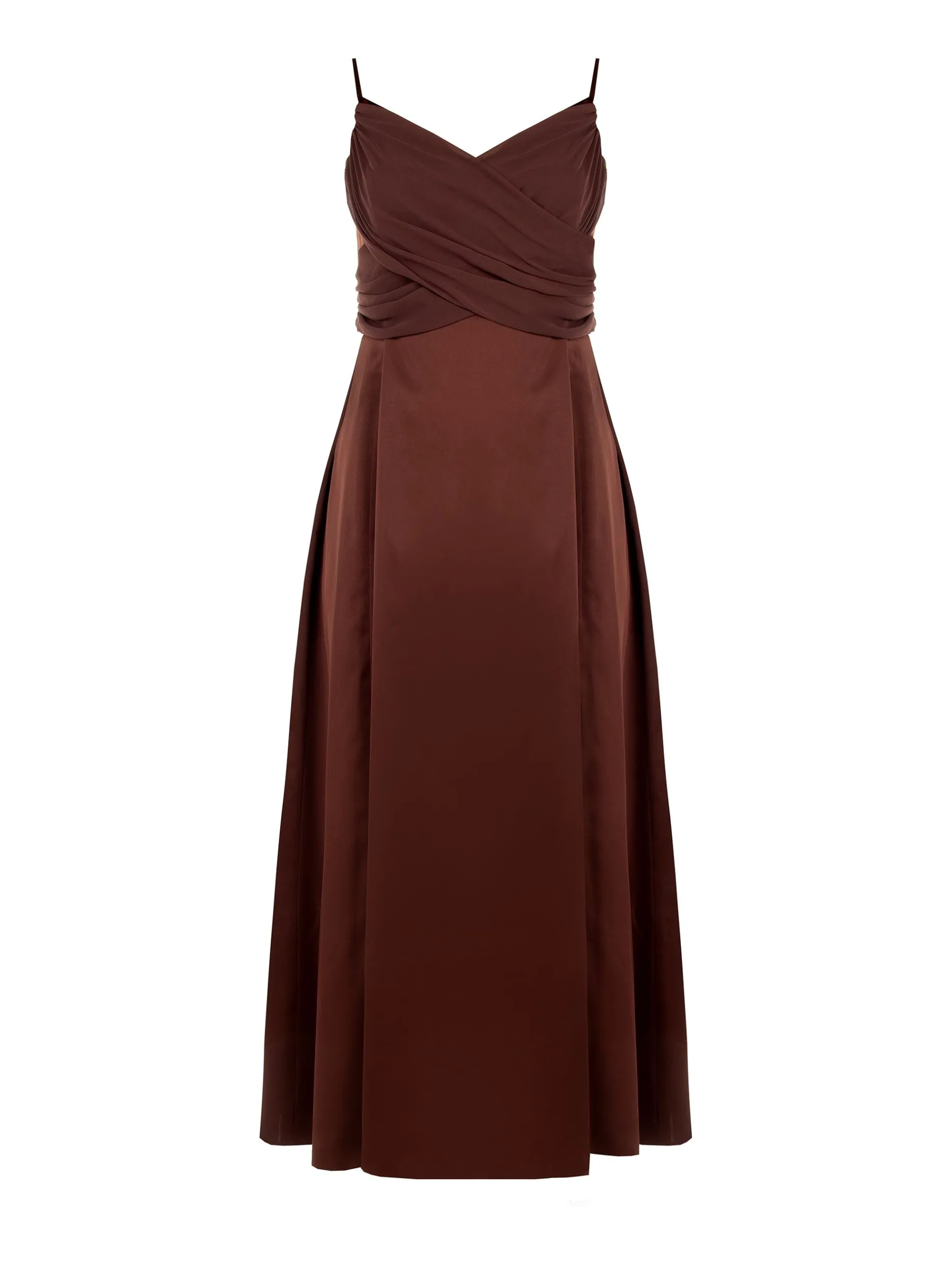 ABITO LUNGO CURVY CON CORPINO DRAPPEGGIATO