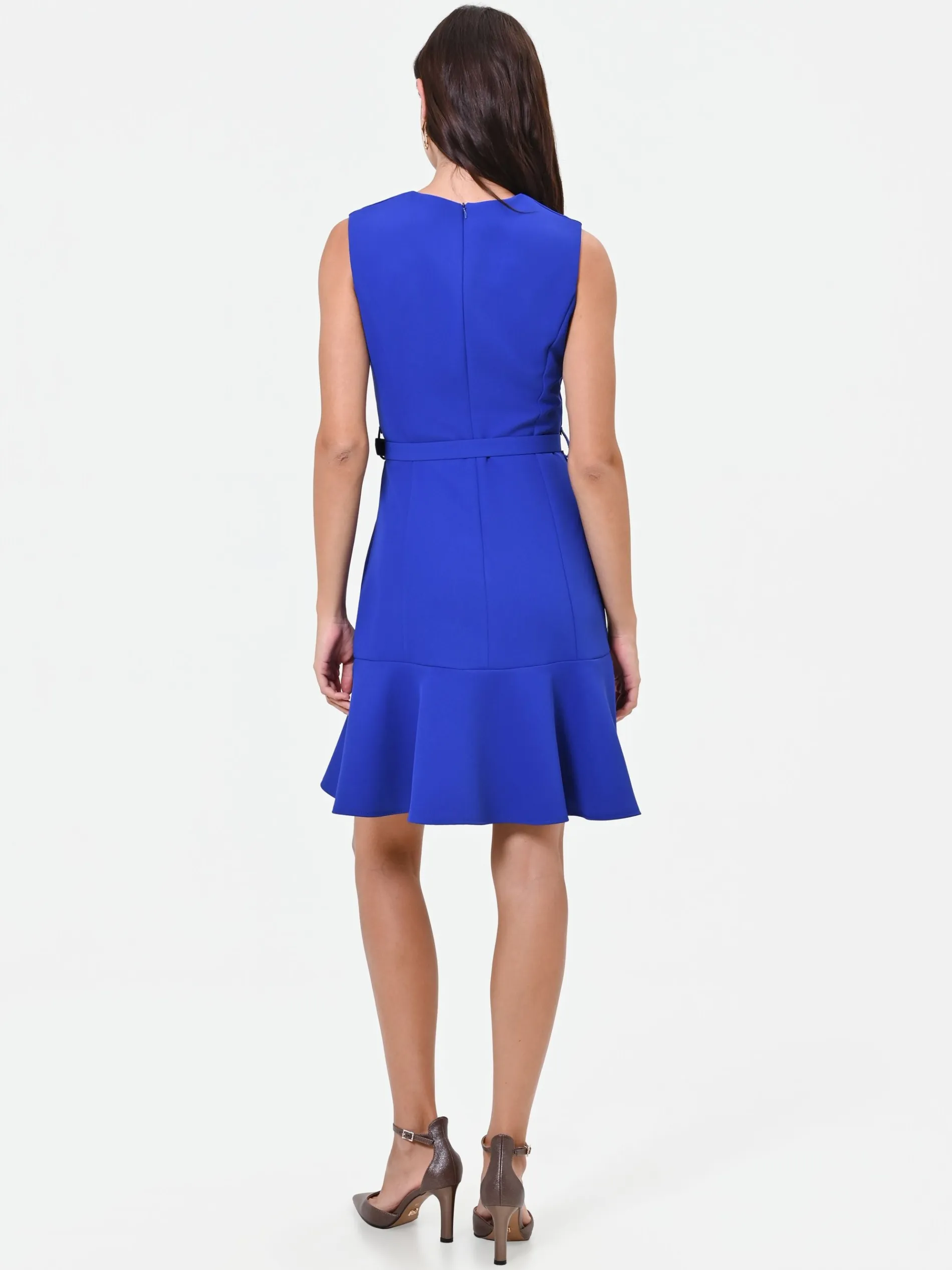 ABITO SMANICATO BLU CINA CON BALZA