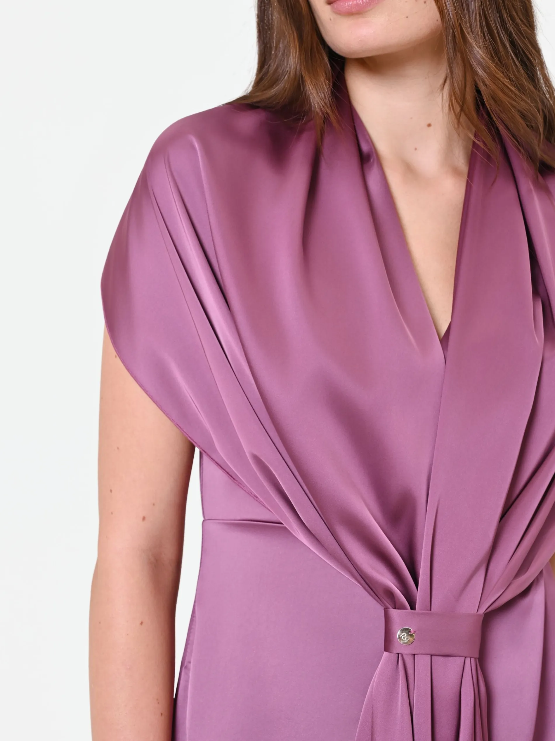 ANTIQUE ROSE SATIN STOLE