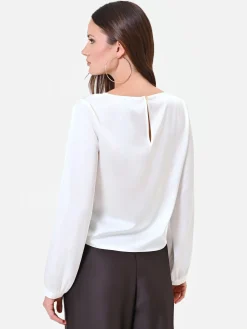 BLUSA BIANCA IN RASO