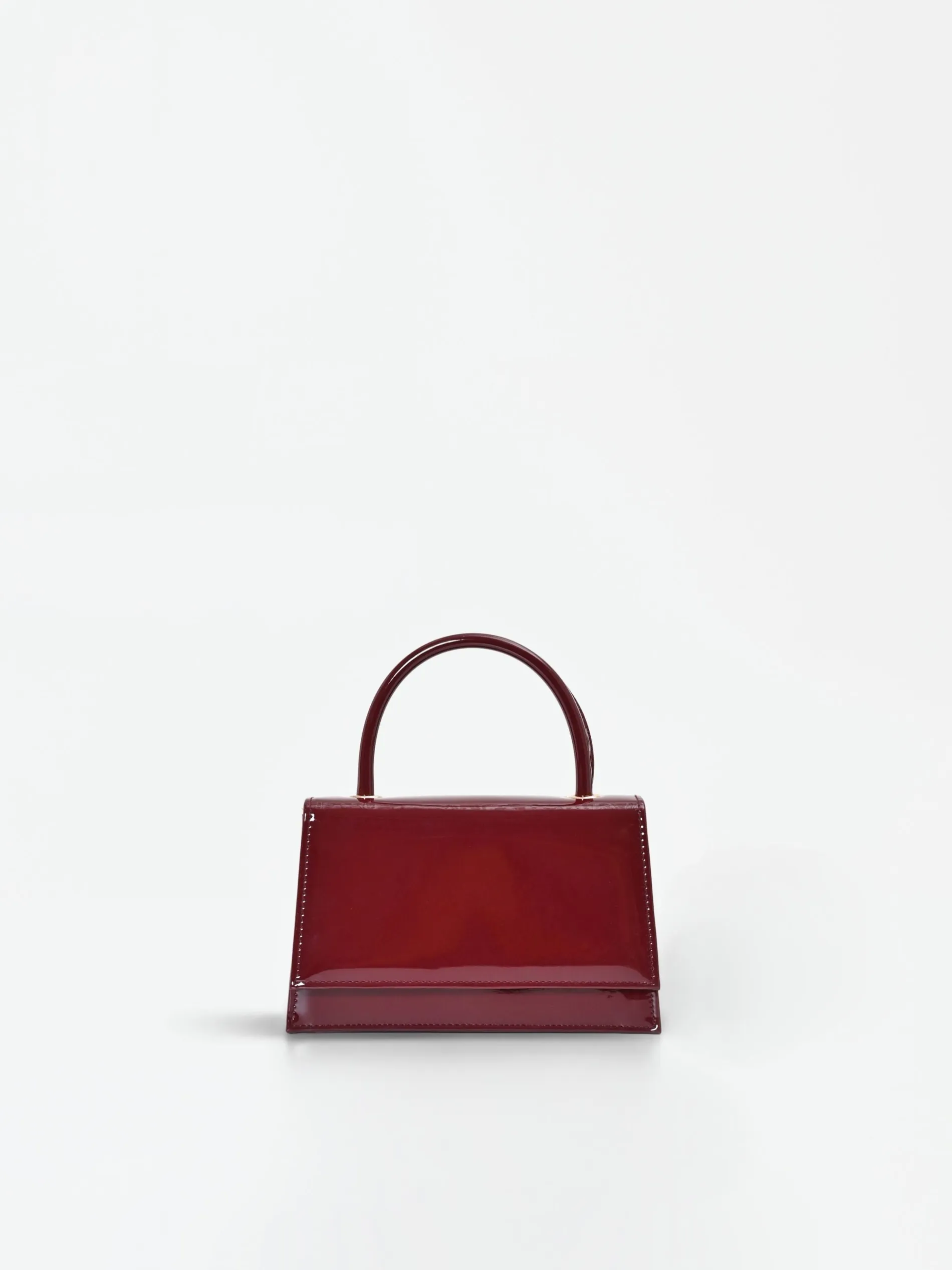 BORSA A MANO BORDEAUX EFFETTO VERNICE