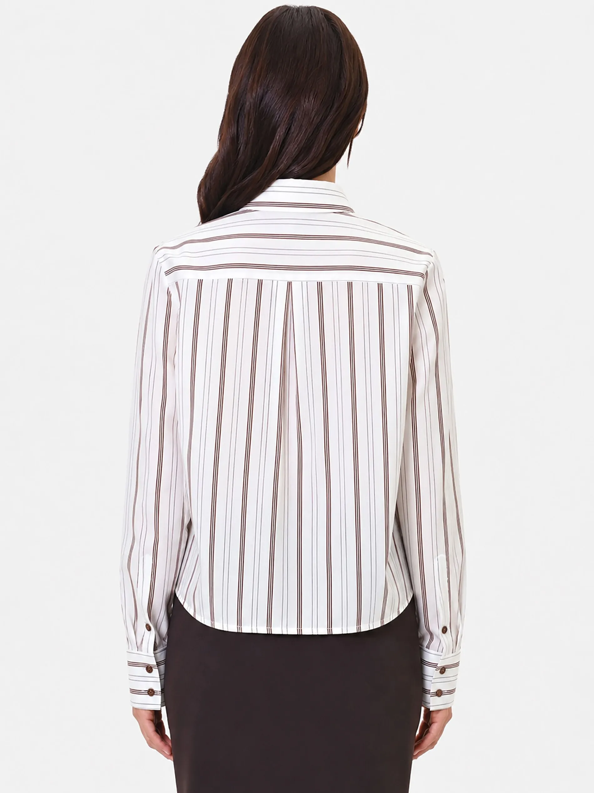 CAMICIA A RIGHE BIANCO PANNA