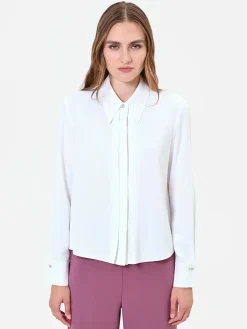 CAMICIA BIANCA CON BOTTONE GIOIELLO