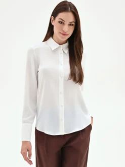 CAMICIA BIANCA CON BOTTONI RICOPERTI
