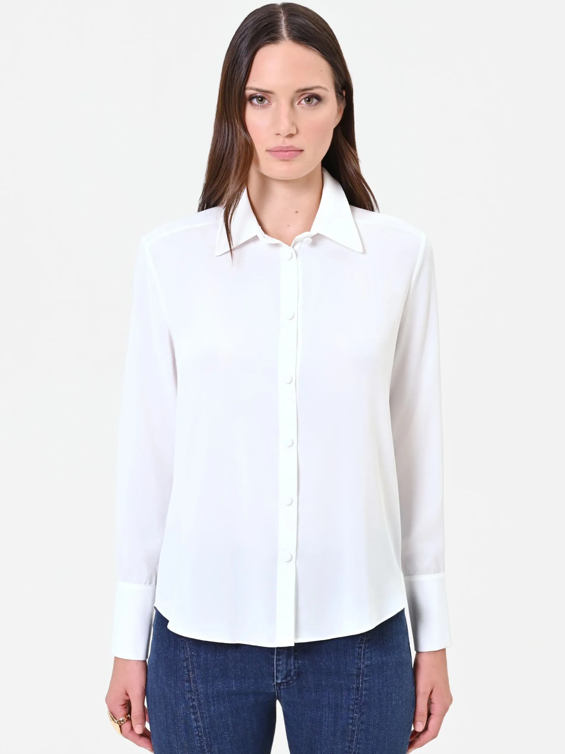 CAMICIA IN RASO PANNA BIANCO
