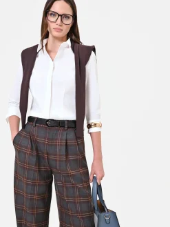 CAMICIA PANNA BIANCO CON POLSINO RISVOLTATO
