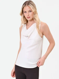 CANOTTA PANNA CON SCOLLO DRAPPEGGIATO