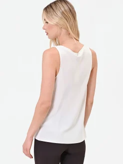 CANOTTA PANNA CON SCOLLO DRAPPEGGIATO