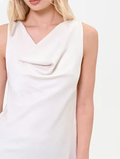 CANOTTA PANNA CON SCOLLO DRAPPEGGIATO