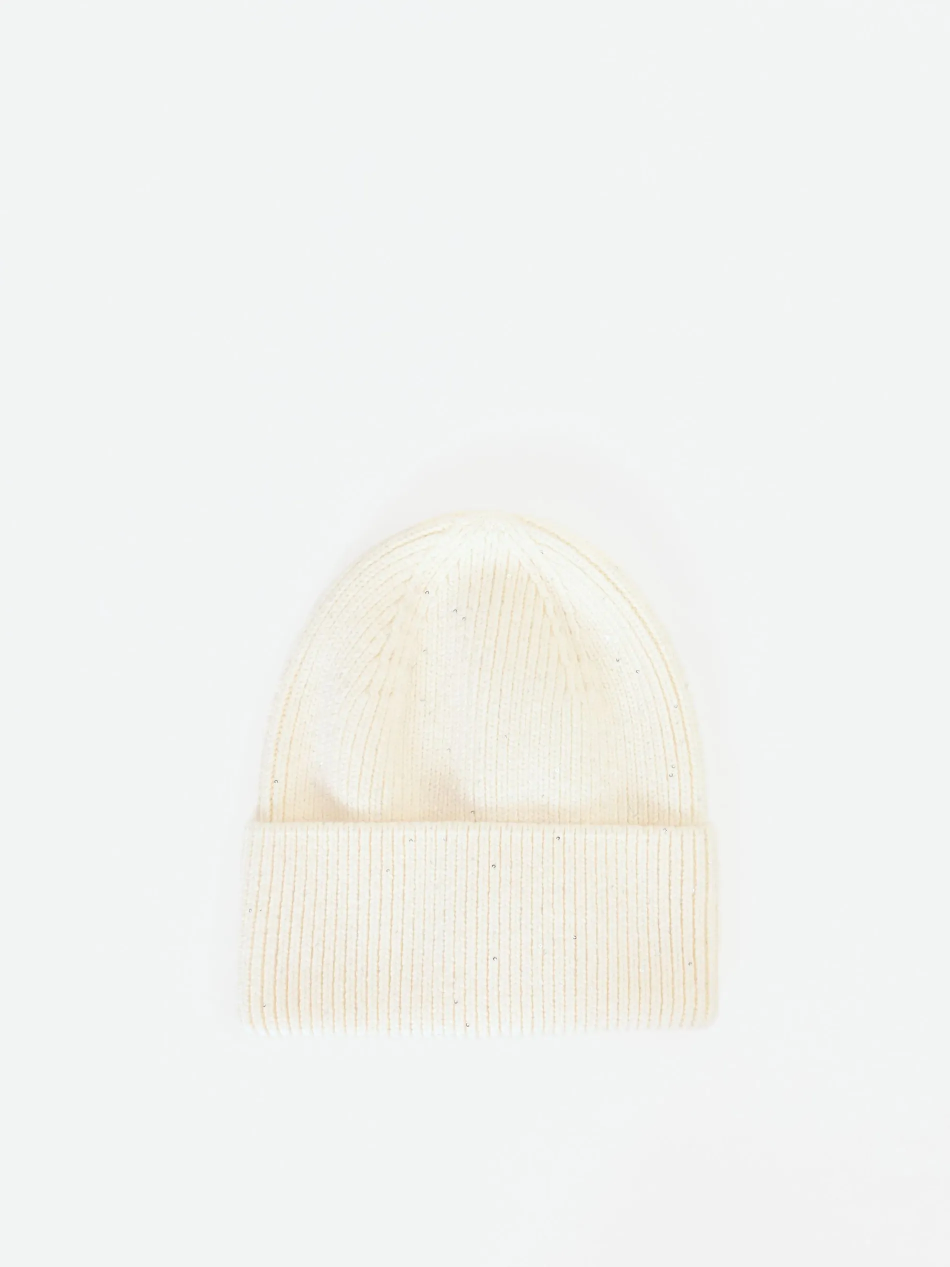 CAPPELLINO PANNA BIANCO CON MICRO PAILLETTES