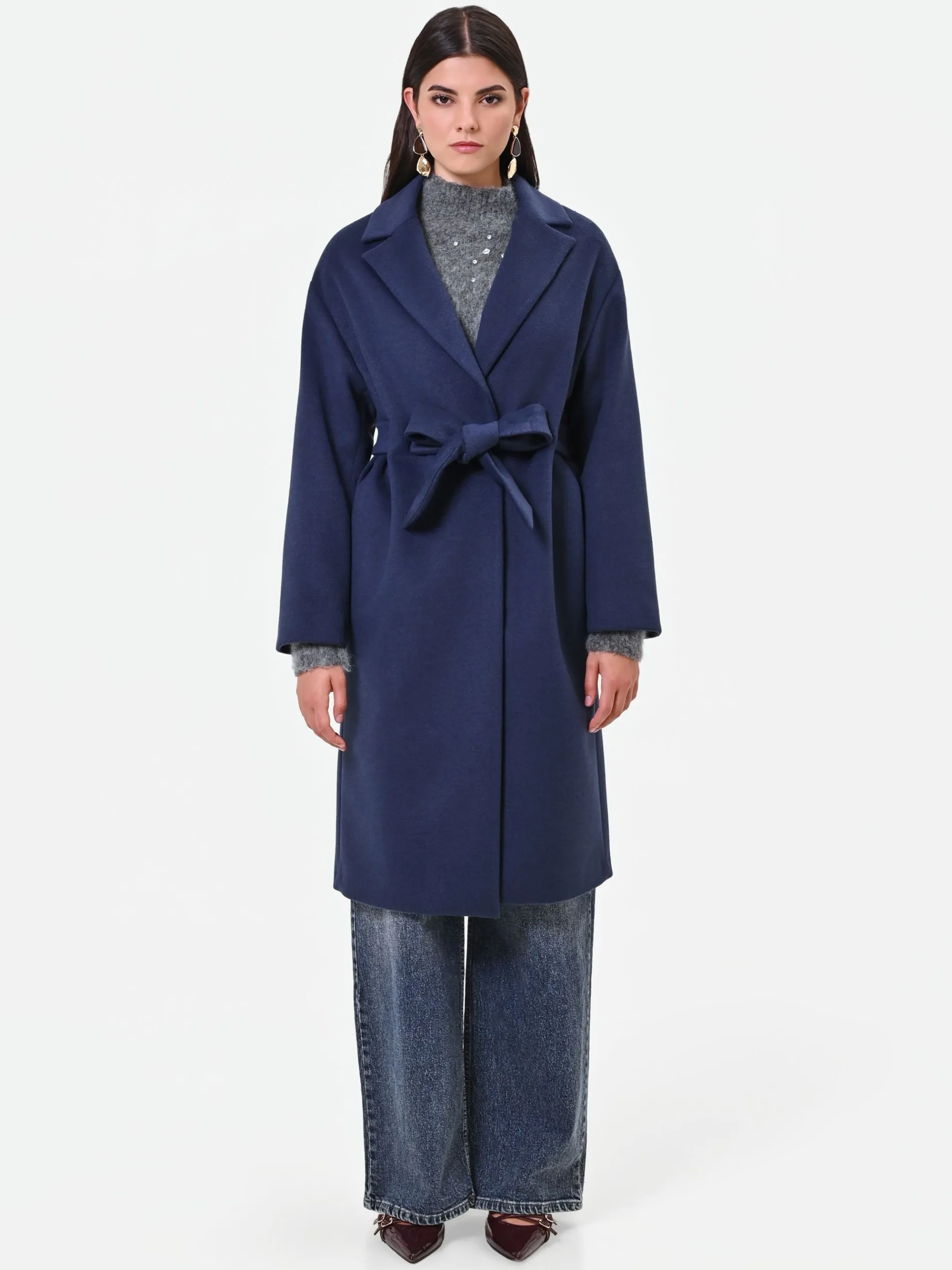 CAPPOTTO A VESTAGLIA BLU NAVY