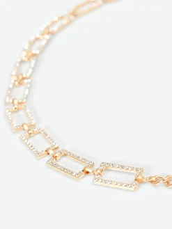 CINTURA A CATENA ORO CON PAVÉ DI STRASS
