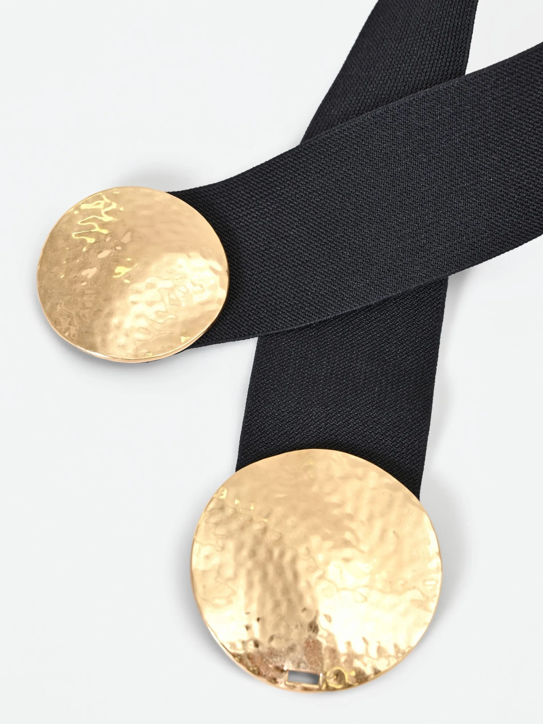 CINTURA NERA A FASCIA ALTA CON FIBBIA DESIGN