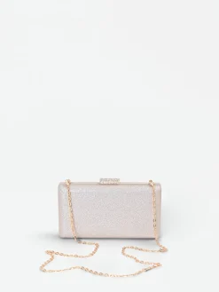 CLUTCH ORO GLITTER CON CHIUSURA GIOIELLO