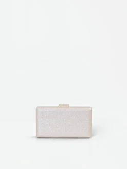 CLUTCH ORO GLITTER CON CHIUSURA GIOIELLO