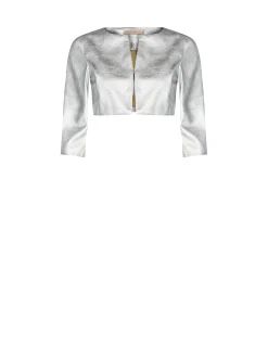 COPRISPALLE BOLERO ARGENTO METALLIZZATO