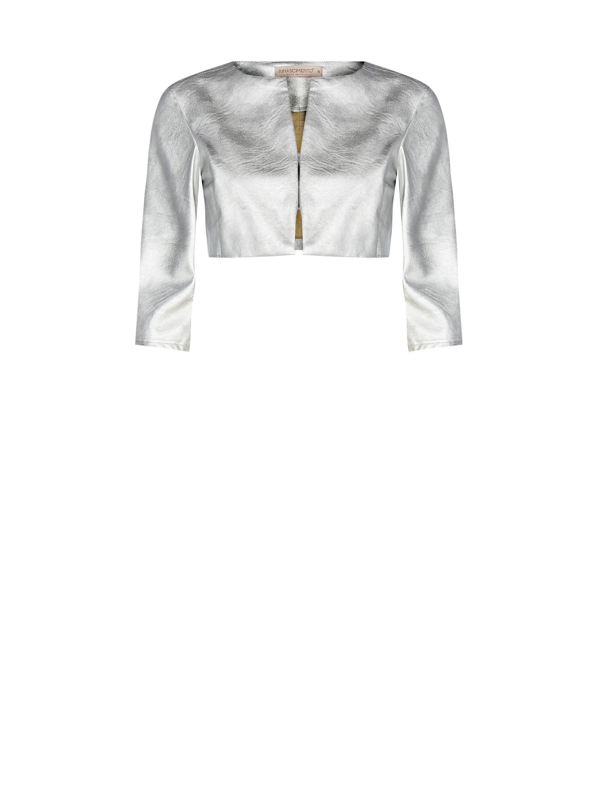 COPRISPALLE BOLERO ARGENTO METALLIZZATO