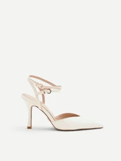 DÉCOLLETÉ BEIGE EFFETTO VERNICE CON LACCETTI