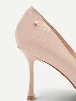 DÉCOLLETÉ ROSA IN VERNICE EFFETTO COCCODRILLO