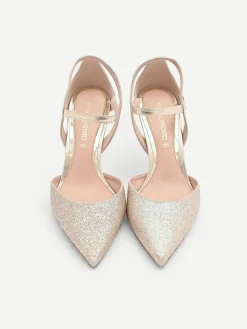 DÉCOLLETÉ SLINGBACK ORO CON DOPPIA LEGATURA