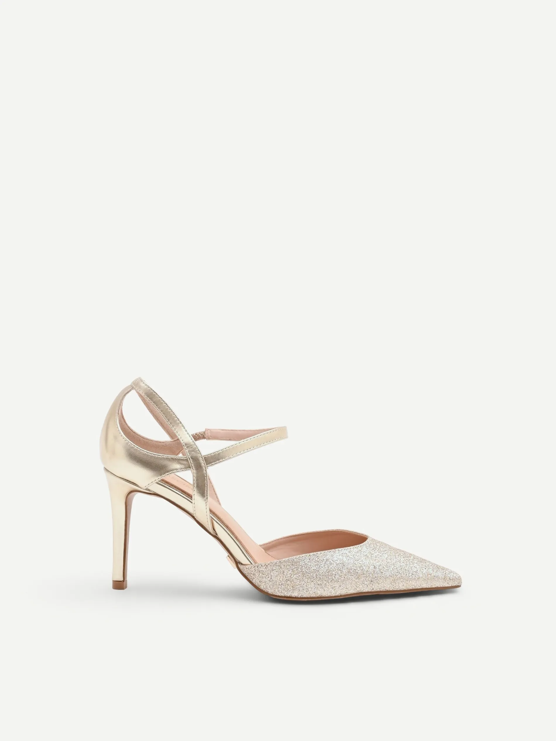 DÉCOLLETÉ SLINGBACK ORO CON DOPPIA LEGATURA