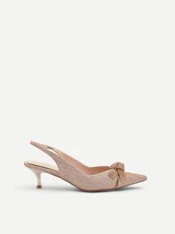 DÉCOLLETÉ SLINGBACK ORO CON FIOCCO