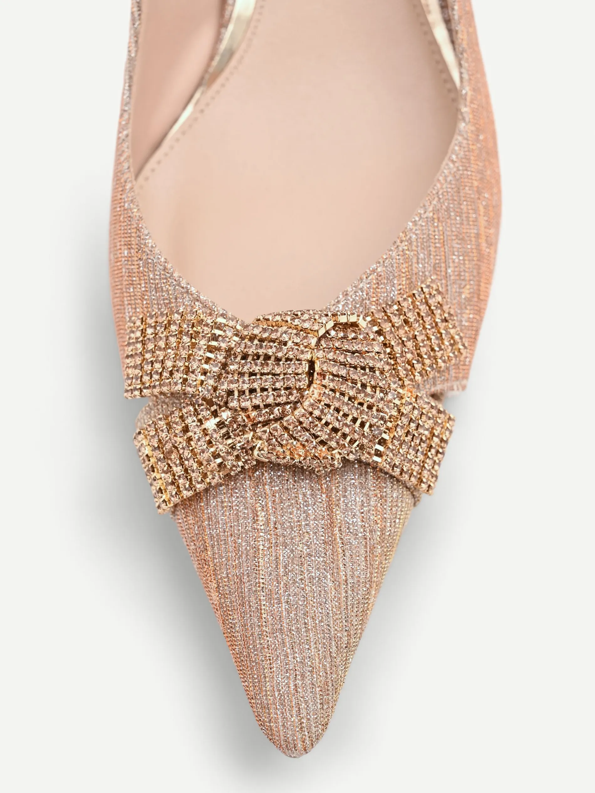 DÉCOLLETÉ SLINGBACK ORO CON FIOCCO
