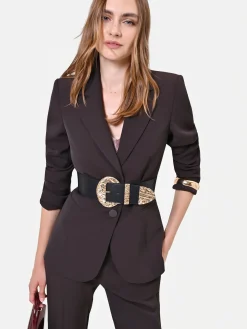 GIACCA BLAZER AVVITATA MARRONE MORO