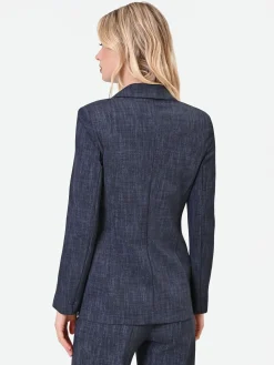 GIACCA BLAZER BLU NAVY IN PUNTO MILANO