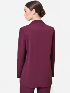 GIACCA BLAZER BORDEAUX CON CINTURA