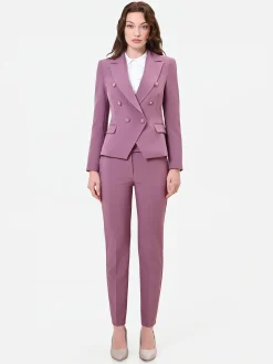 GIACCA BLAZER DOPPIOPETTO ROSA ANTICO