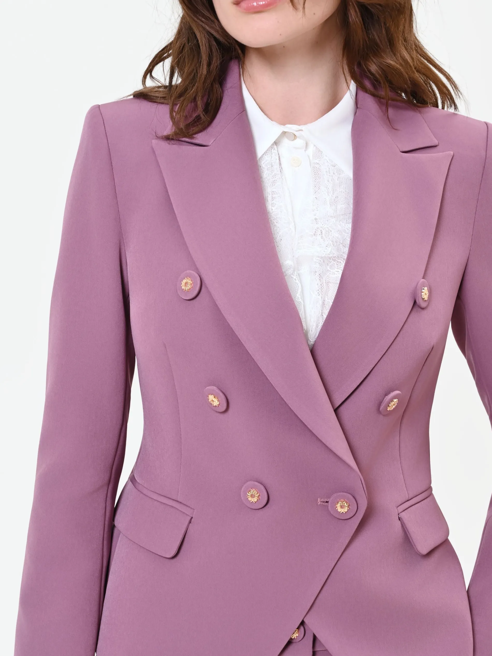 GIACCA BLAZER DOPPIOPETTO ROSA ANTICO