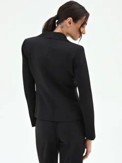 GIACCA BLAZER NERA CON BOTTONE MONOGRAM