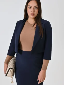 GIACCA CORTA CURVY BLU