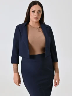 GIACCA CORTA CURVY BLU
