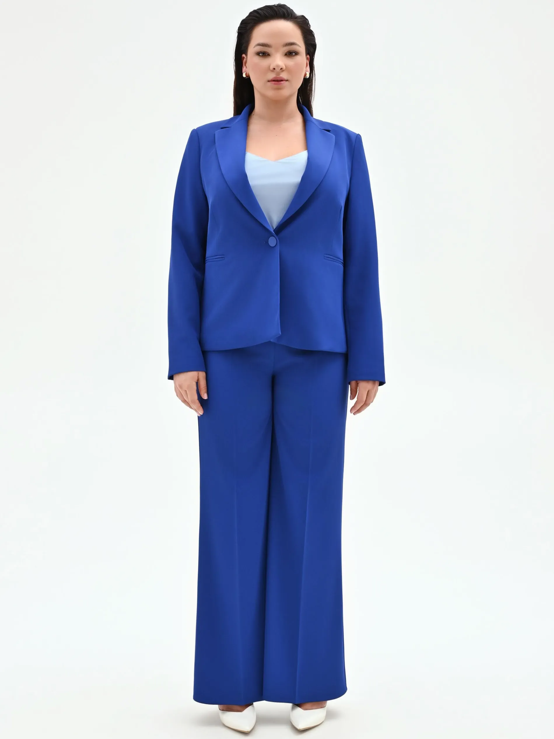 GIACCA CURVY BLU CINA CON REVER A LANCIA IN CADI