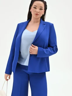 GIACCA CURVY BLU CINA CON REVER A LANCIA IN CADI