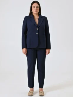 GIACCA CURVY DUE BOTTONI BLU