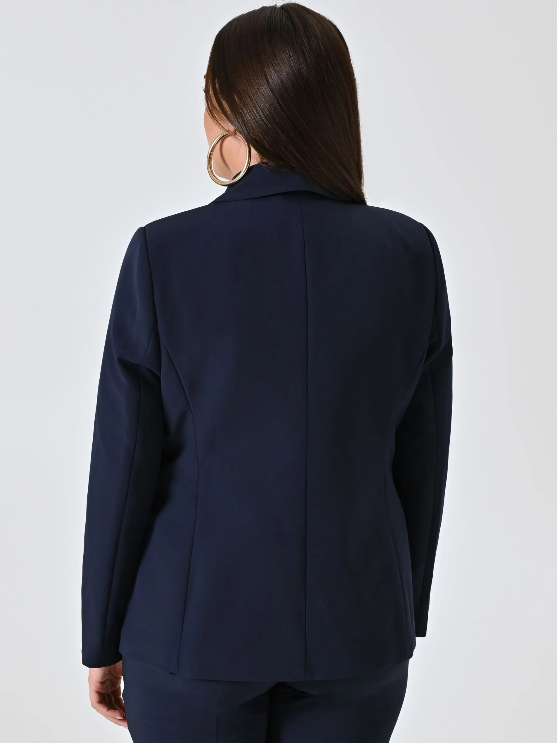 GIACCA CURVY DUE BOTTONI BLU