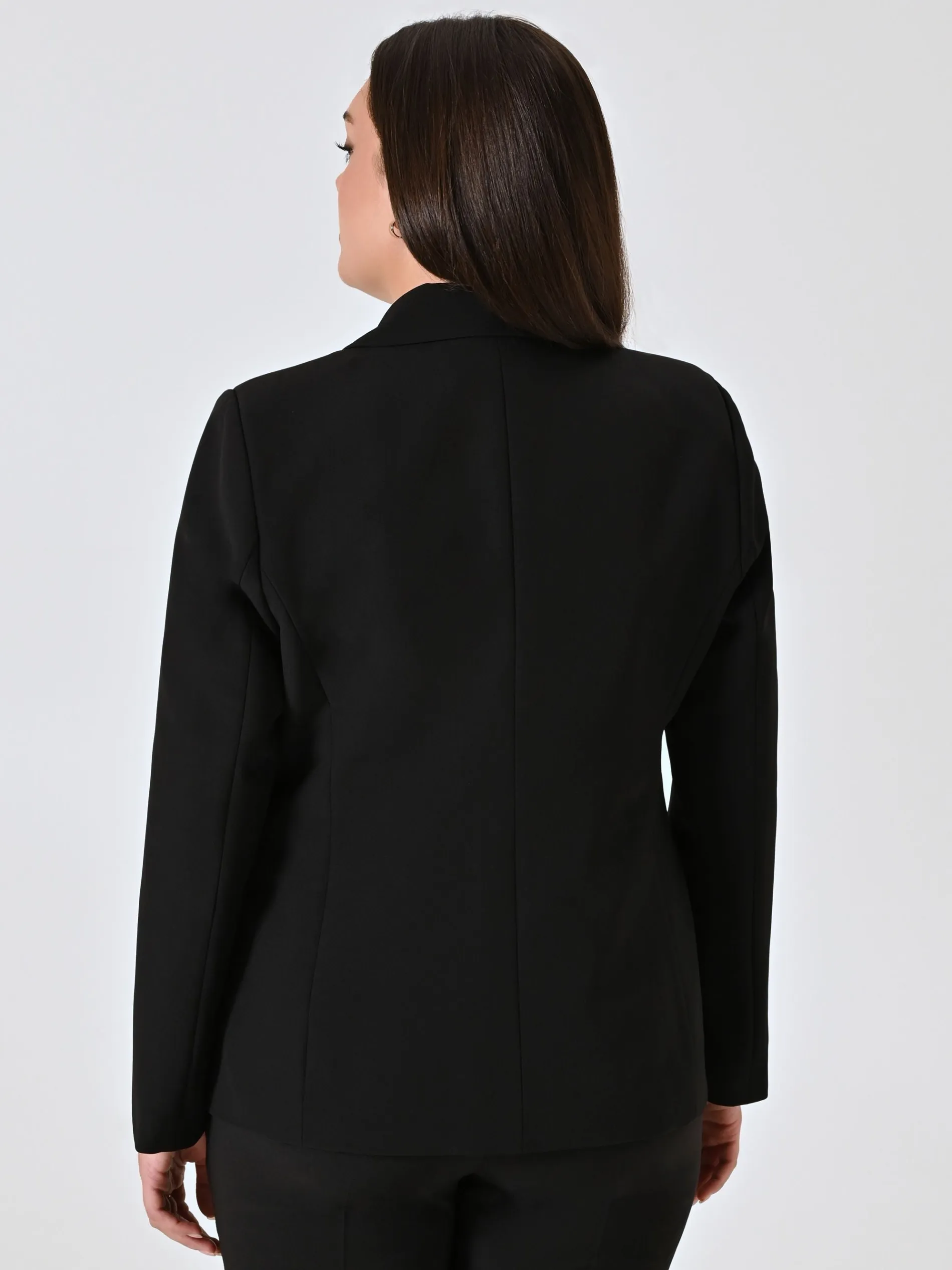GIACCA CURVY DUE BOTTONI NERA