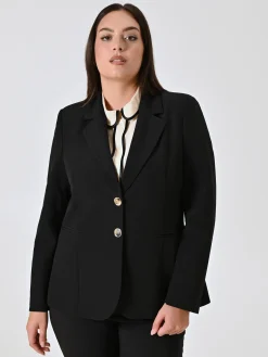 GIACCA CURVY DUE BOTTONI NERA