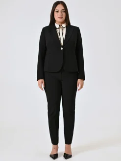 GIACCA CURVY MONOBOTTONE NERA