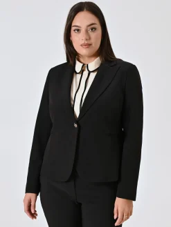 GIACCA CURVY MONOBOTTONE NERA