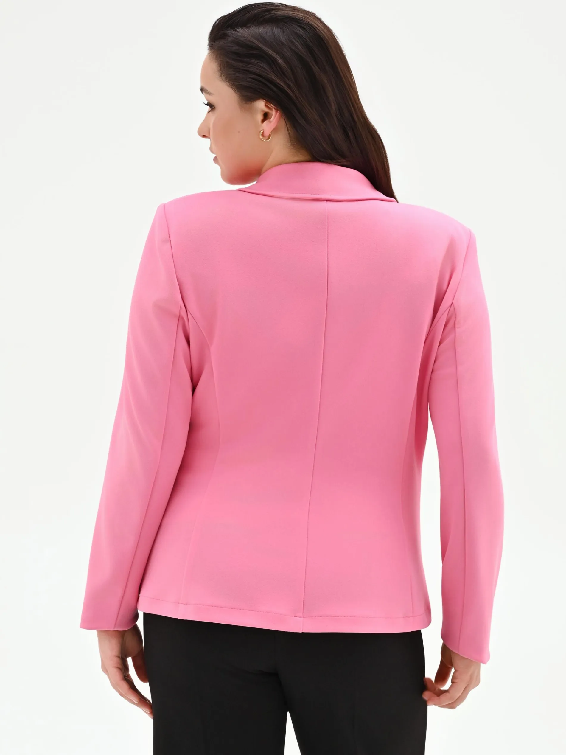 GIACCA CURVY ROSA IN SCUBA CRÈPE