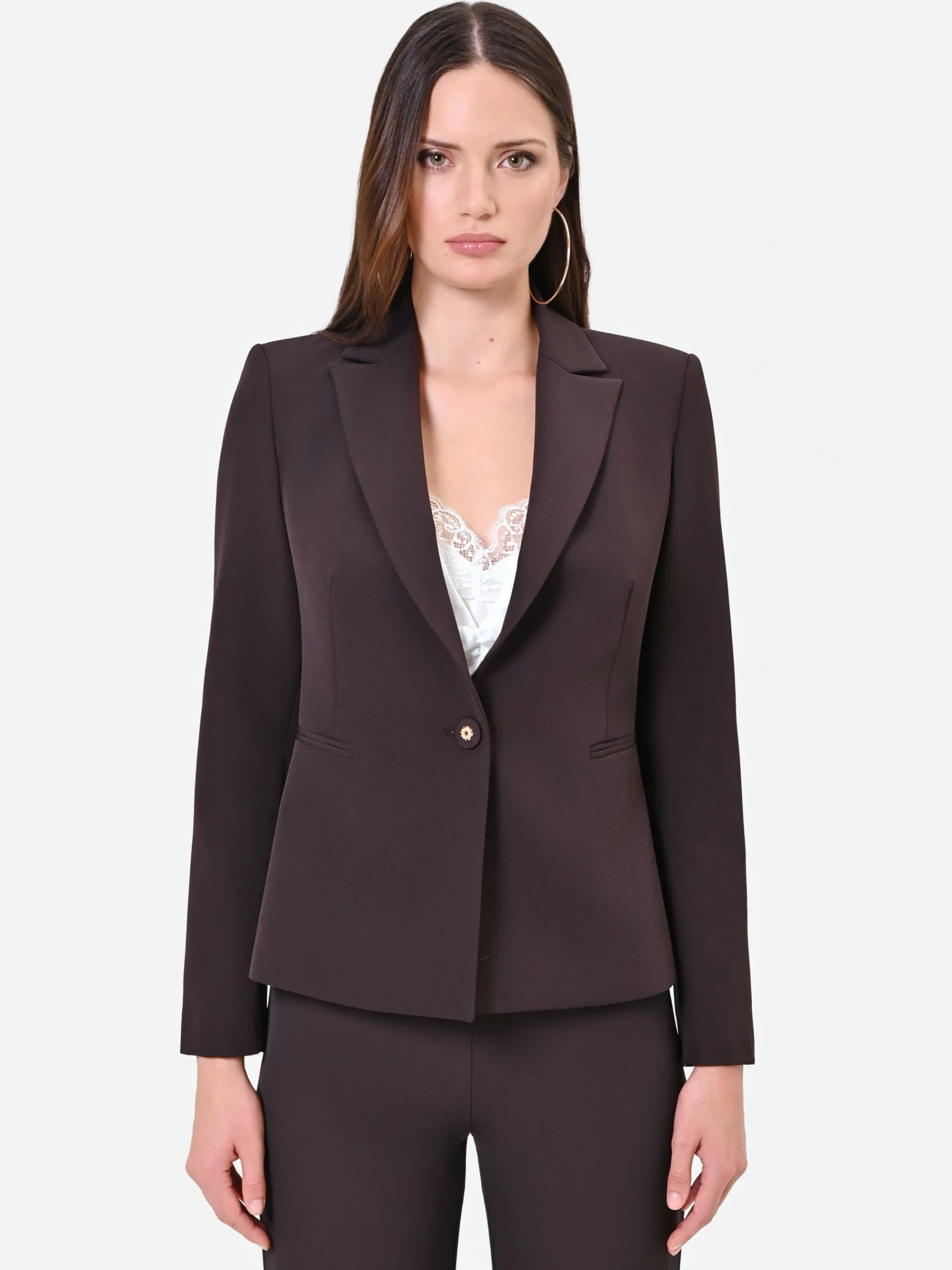 GIACCA MONOPETTO MORO MARRONE