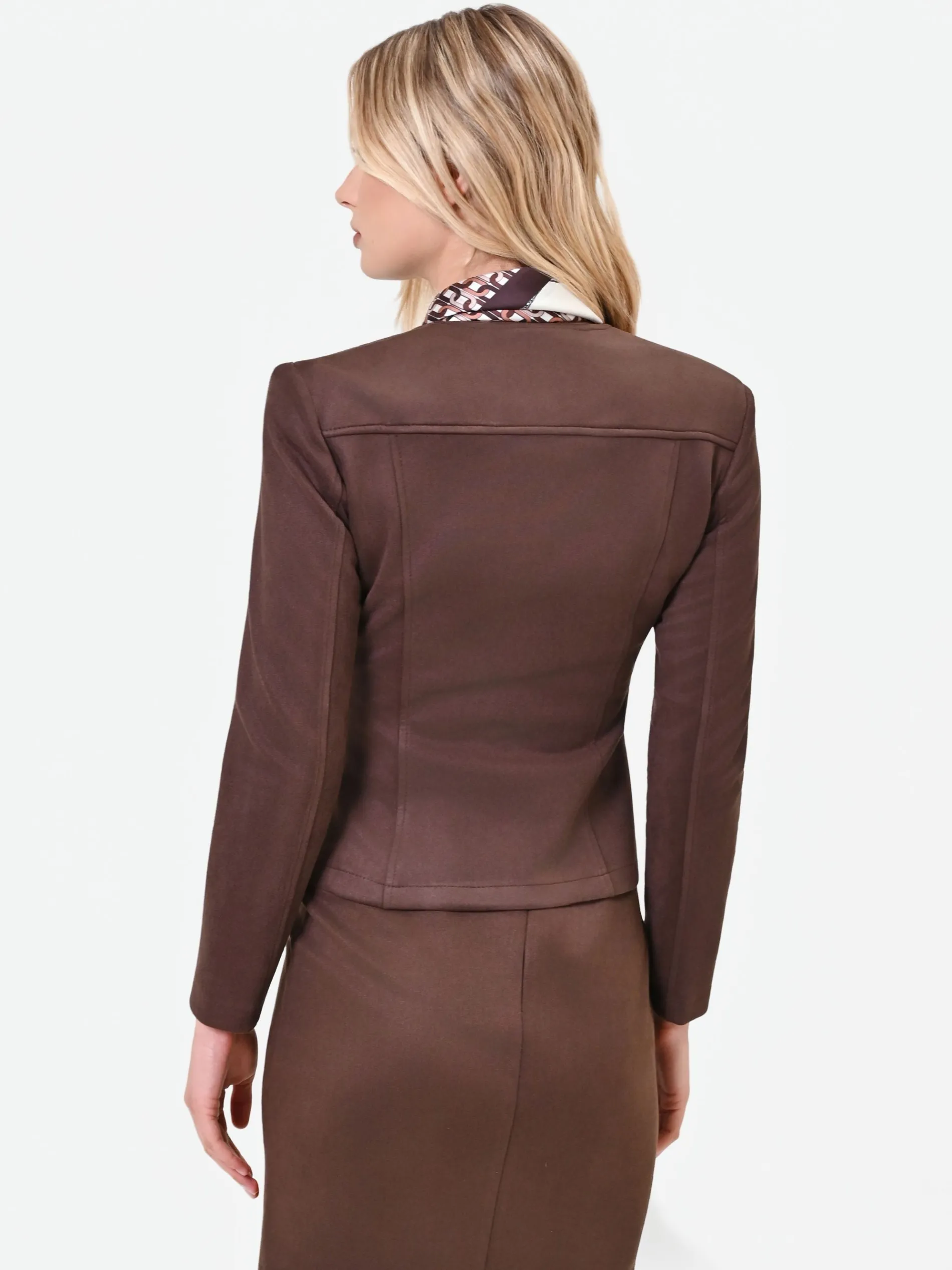 GIACCA MORO MARRONE IN SIMILPELLE CON BASCHINA