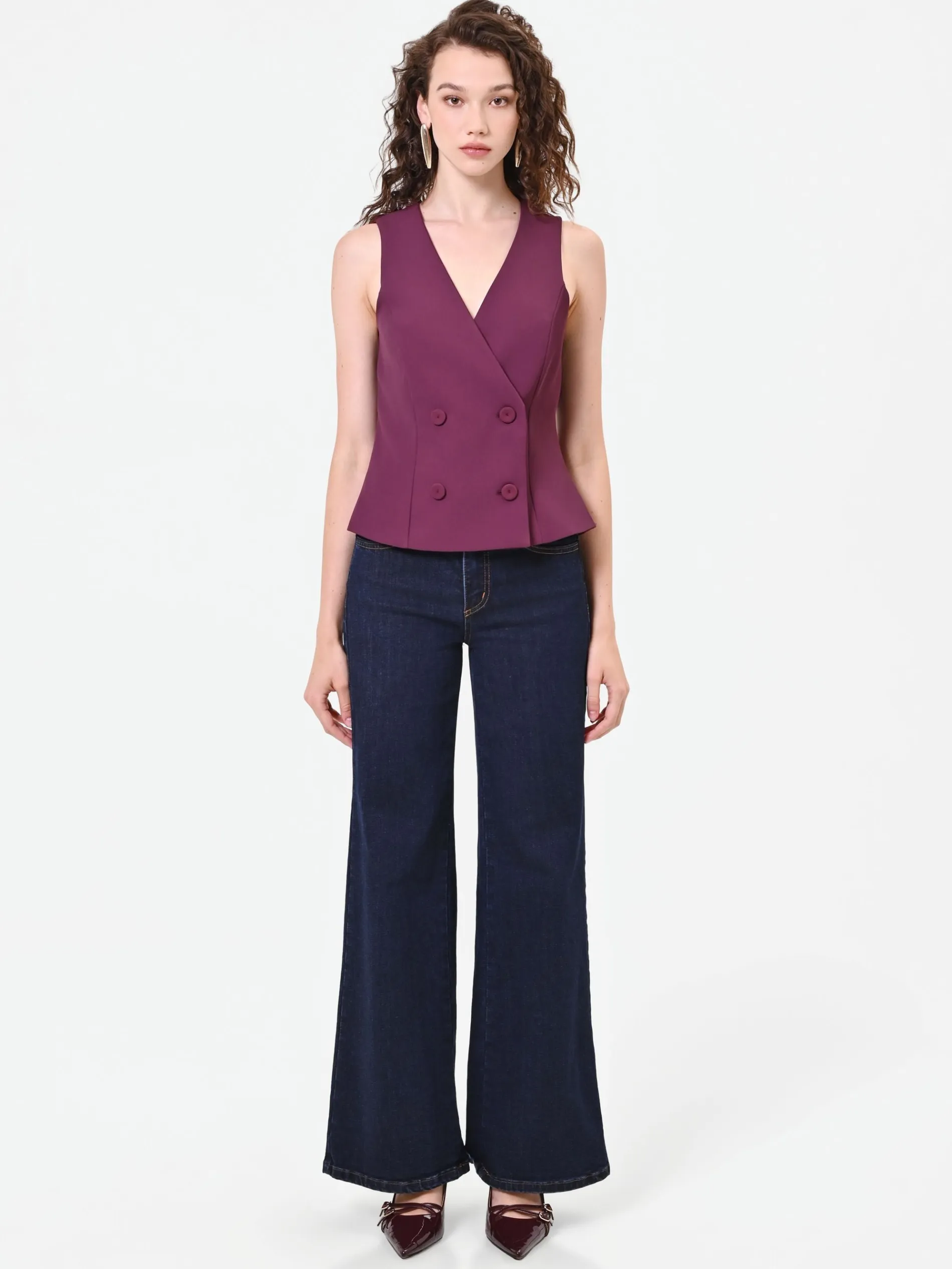 GILET DOPPIOPETTO BORDEAUX