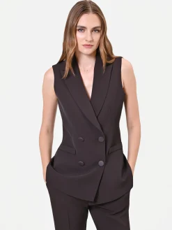 GILET DOPPIOPETTO MORO MARRONE